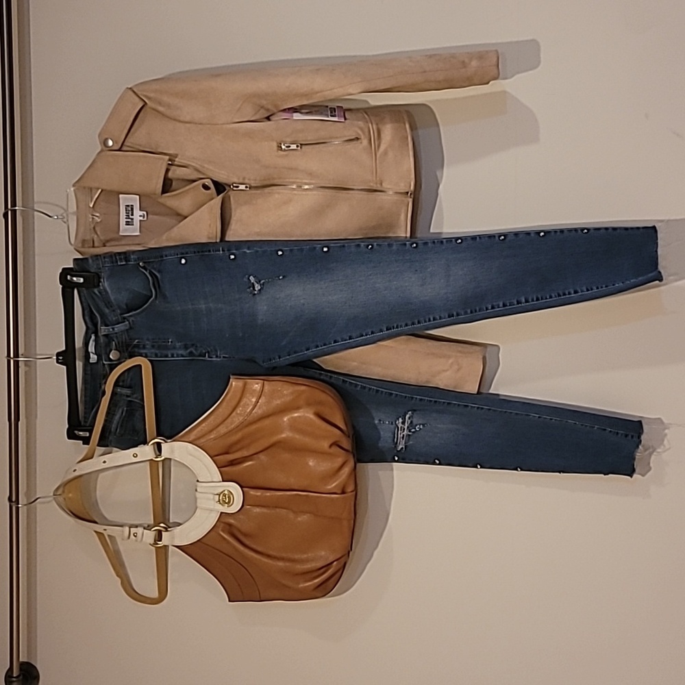 K. Jordan Jeans Raw Hem - Rhinestone Studs - Picture 3 of 14